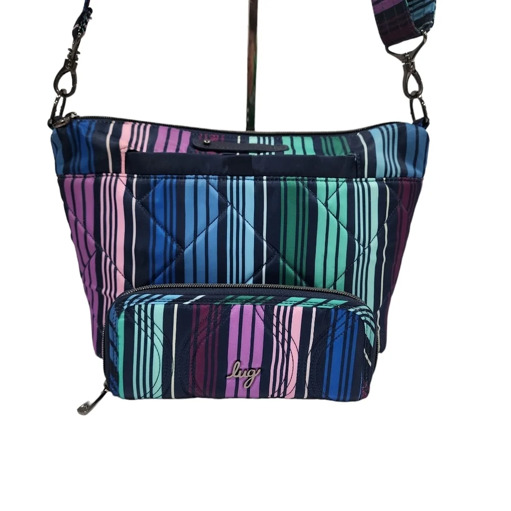 LUG FLARE CROSSBODY WITH MATCHING ZIP AROUND WALLET